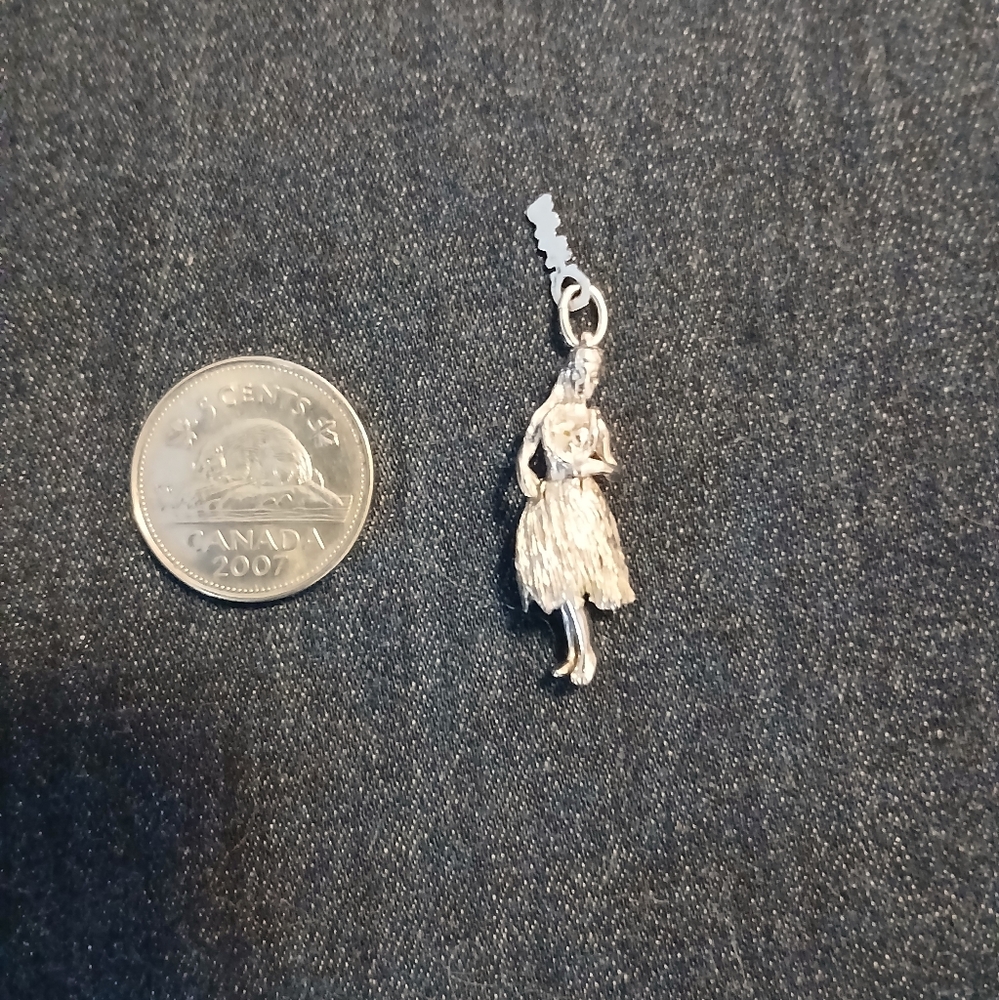 Silver Ballerina Charm Pendant